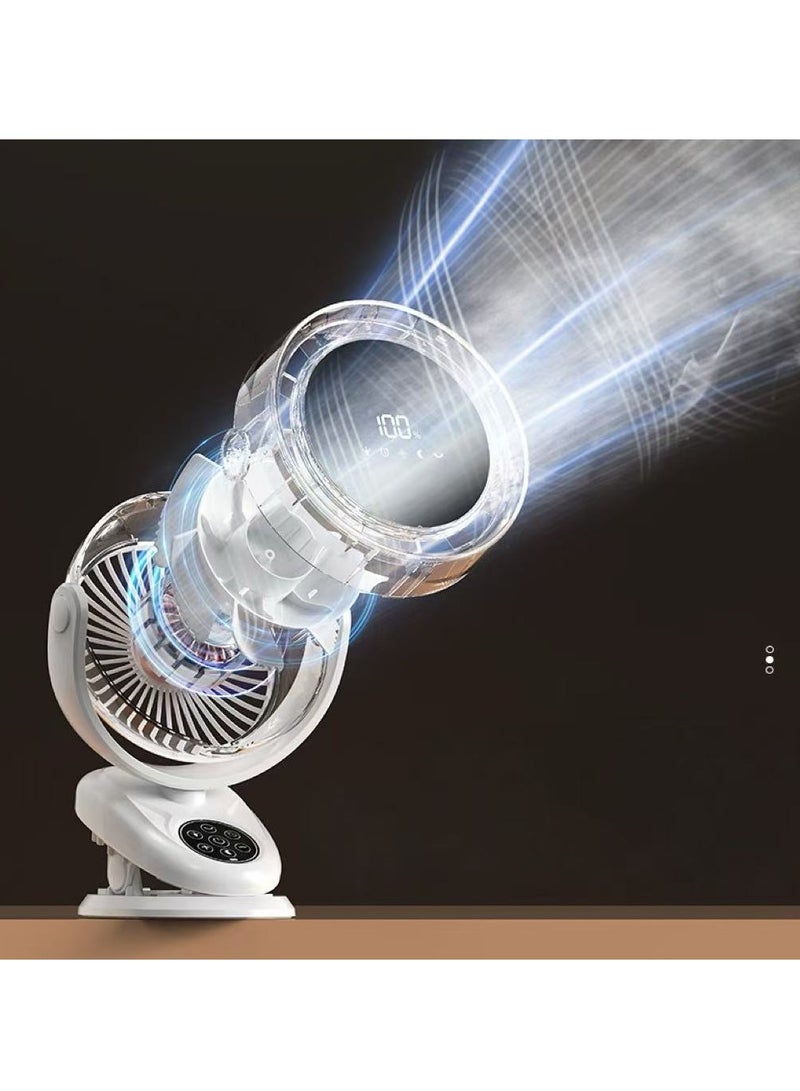 Mini Fan Small, Clip Fan, Table Fan, USB Fan 5 Speeds and Strong Airflow | 3-speed Adjustable Light | 4h Long Acting Timing for Baby Stroller, Outdoor Camping, Desktop, Bedroom, Living Room, Office(F7)  - Image 3