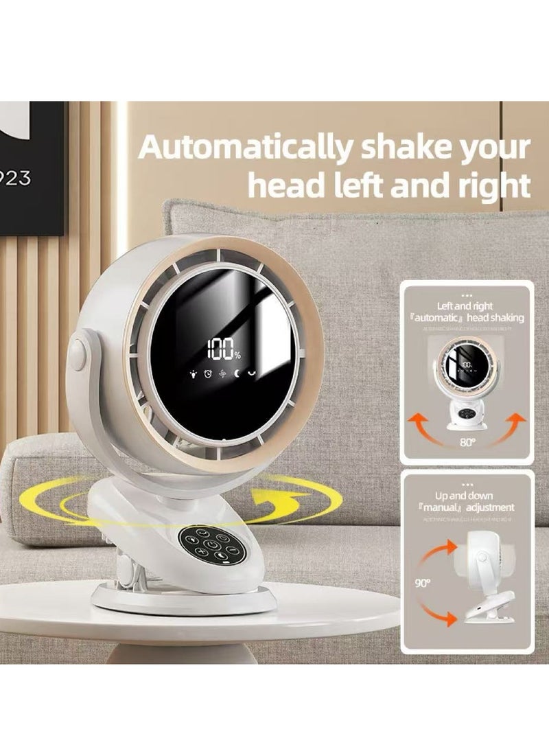 Mini Fan Small, Clip Fan, Table Fan, USB Fan 5 Speeds and Strong Airflow | 3-speed Adjustable Light | 4h Long Acting Timing for Baby Stroller, Outdoor Camping, Desktop, Bedroom, Living Room, Office(F7)  - Image 5