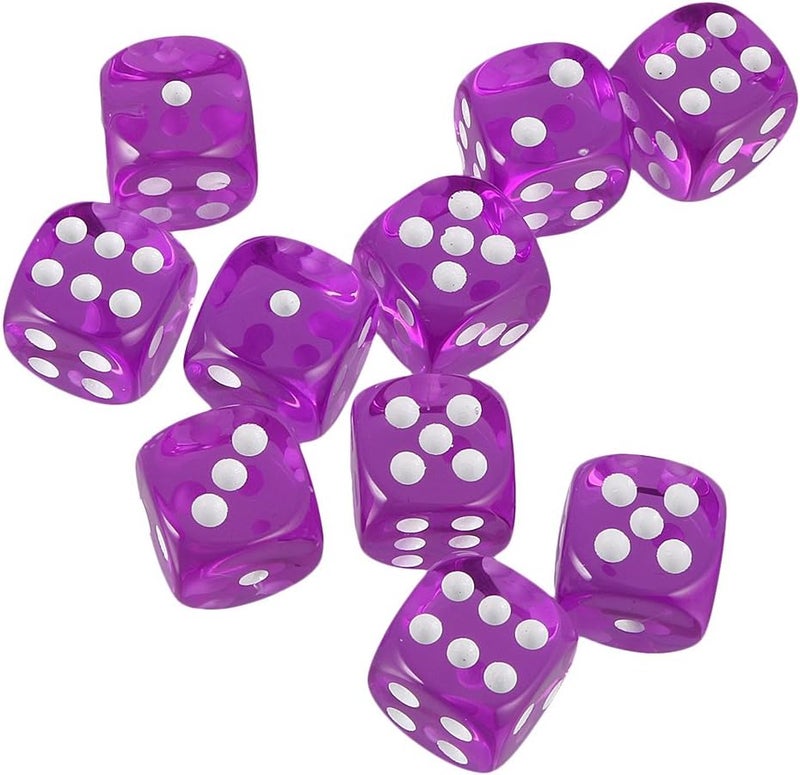 كلاراكو مجموعة من 10 قطع من النرد سداسي الأوجه للعب الأدوار D&D RPG، لونها بنفسجي. - Image 5