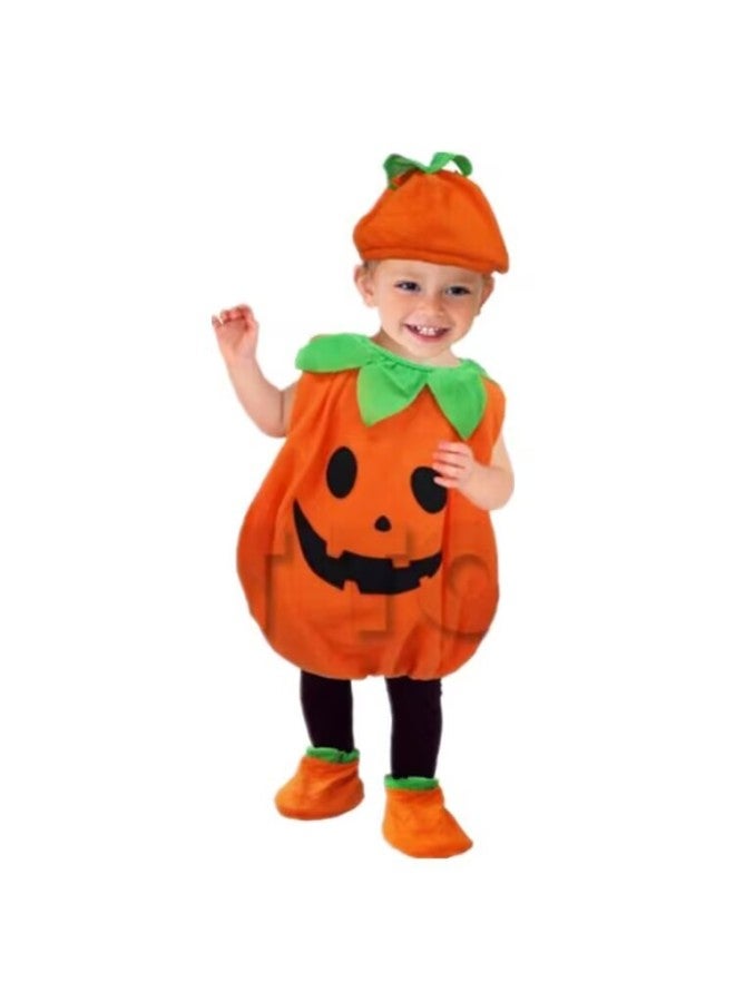 Halloween Costume for Baby and Kid Pumpkin suit type a Suitable Height:100cm Pretend Play Suit Halloween Dress up Party costume for girls and boys - Image 3