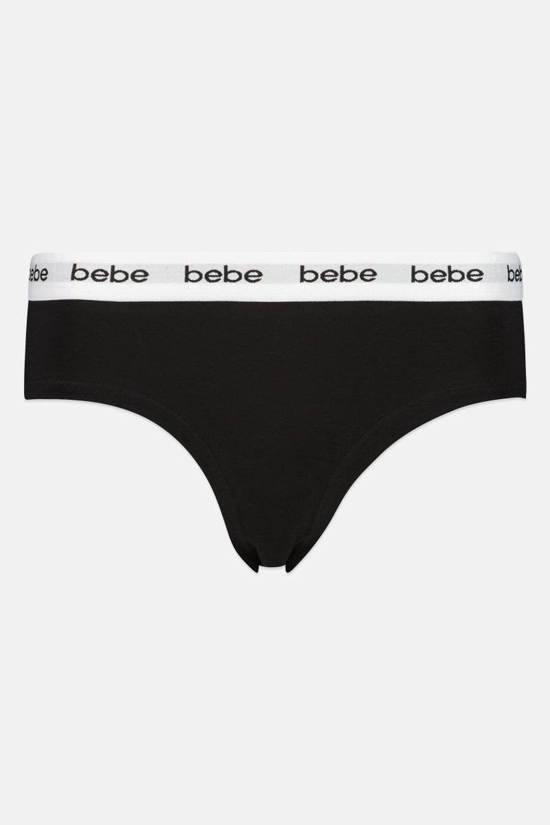 bebe Women 3 Pieces Brand Logo Briefs, Multicolor - Image 3