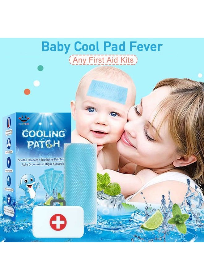 Dr.Foot - 20 Sheets Cooling Patches for Fever Discomfort & Pain Relief, Cooling Relief Fever Reducer, Soothe Headache Pain, Pack of 20 Blue - Image 1