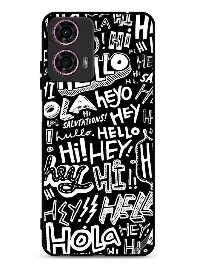 Covernex Motorola Moto G24 4G Protective Case Cover Hi Hello Tags  - Image 1