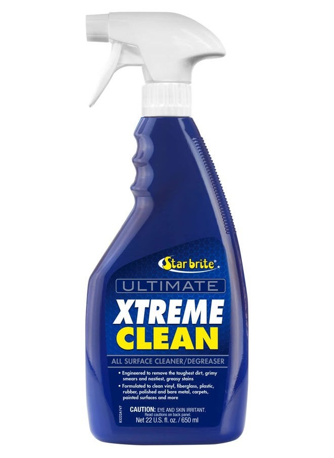 Star Brite - Ultimate Xtreme Clean - Multi-Surface Cleaner & Degreaser, Perfect for Vinyl, Carpet, Fiberglass, Plastic, Rubber, Metal, Painted Surfaces - 22 OZ (083222P) - Image 1
