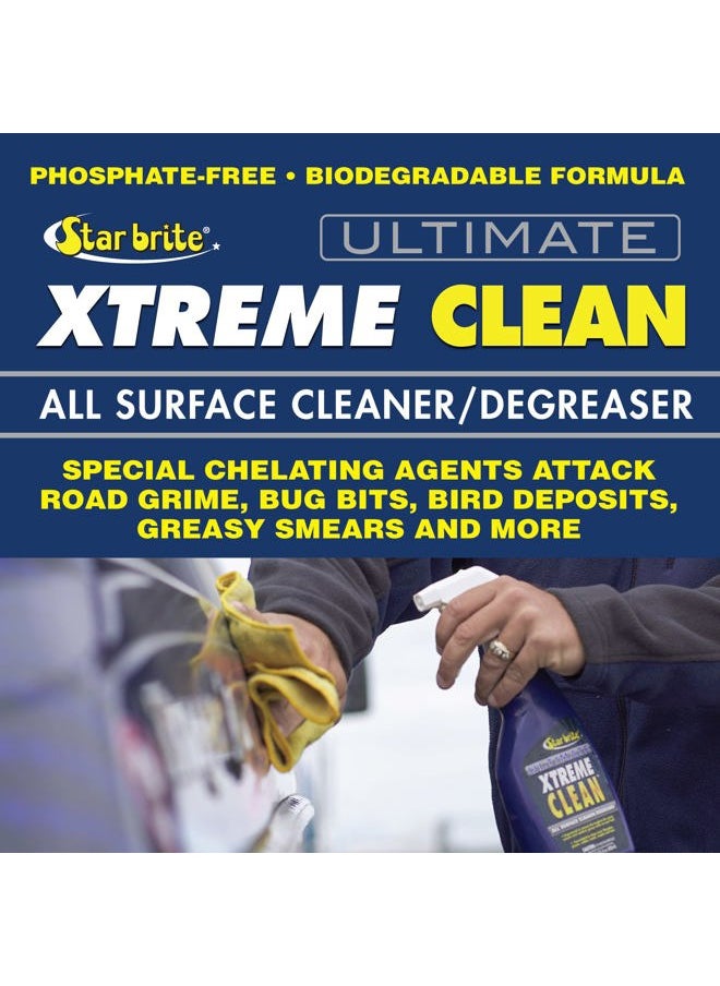 Star Brite - Ultimate Xtreme Clean - Multi-Surface Cleaner & Degreaser, Perfect for Vinyl, Carpet, Fiberglass, Plastic, Rubber, Metal, Painted Surfaces - 22 OZ (083222P) - Image 1