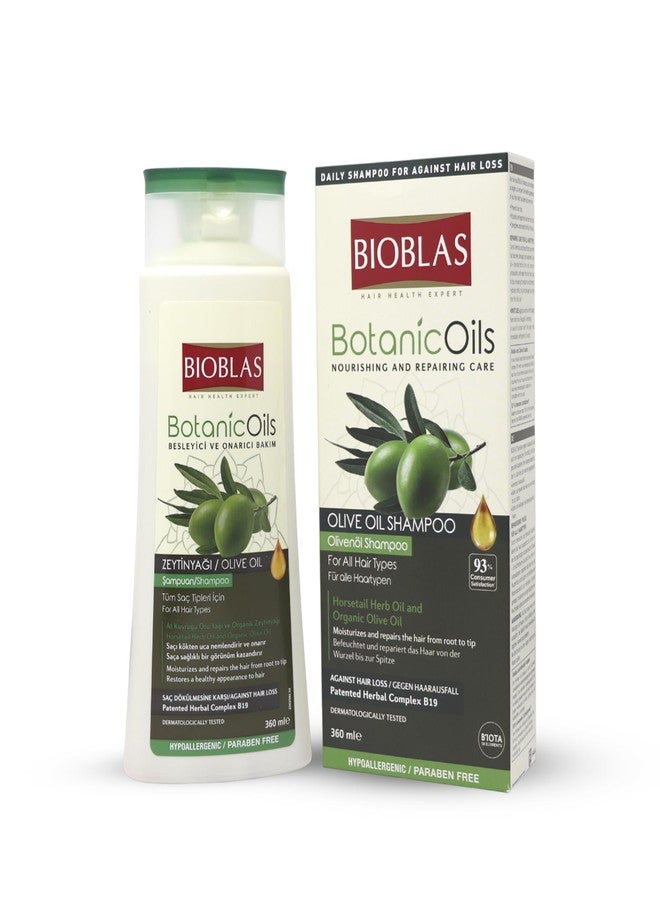 BIOBLAS Olive Oil Hair Shampoo - Restores Damaged, Dry & Frizzy Hair - Hair Moisturizing Shampoo with Organic Olive Oil & Lemon Peel - Paraben & Dye Free - All Hair Types (Pack of 1) 360ml - Image 1