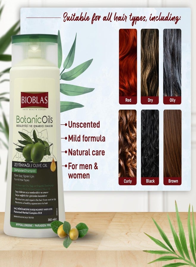 BIOBLAS Olive Oil Hair Shampoo - Restores Damaged, Dry & Frizzy Hair - Hair Moisturizing Shampoo with Organic Olive Oil & Lemon Peel - Paraben & Dye Free - All Hair Types (Pack of 1) 360ml - Image 3