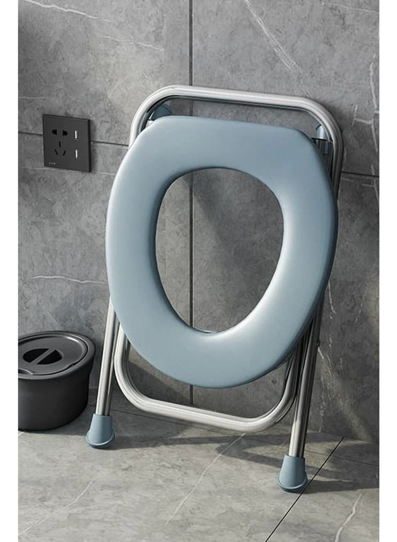 Generic A fixed, foldable, coated steel bath chair for the elderly, patients, and people with disabilities  - Image 2