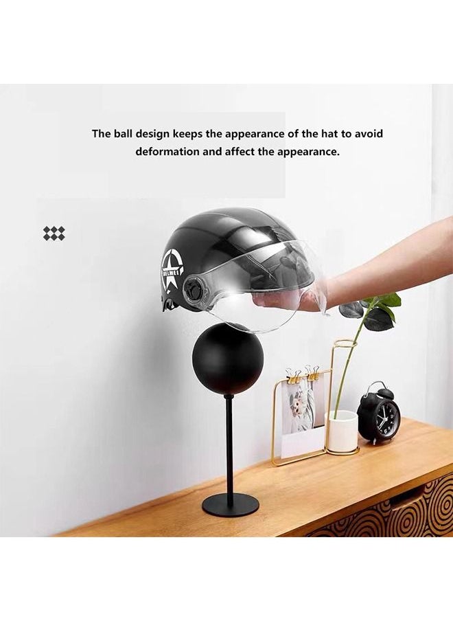 Sharpdo Floor-Mounted Motorcycle Helmet Metal Holder for Helmets Hats Caps Wigs  - Image 3