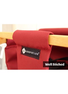 Shopoflux SHOPOFLUX Polyester Swing For Kids | Baby Swing Hanging Indoor Outdoor | Kids Swing | Jhula For Baby | Baby Garden Swing | Jhula For Kids | (6 Months To 3 Years) (Up To 25 Kg) (Maroon) Depth 8.5 Inch  - Image 3