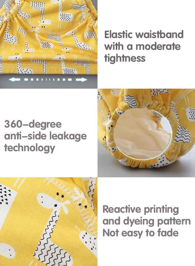 Sharpdo 4 Pieces Baby Cloth Diaper, Potty Training Pants for Boy and Girls, Breathable Potty Training Underwear - Image 3