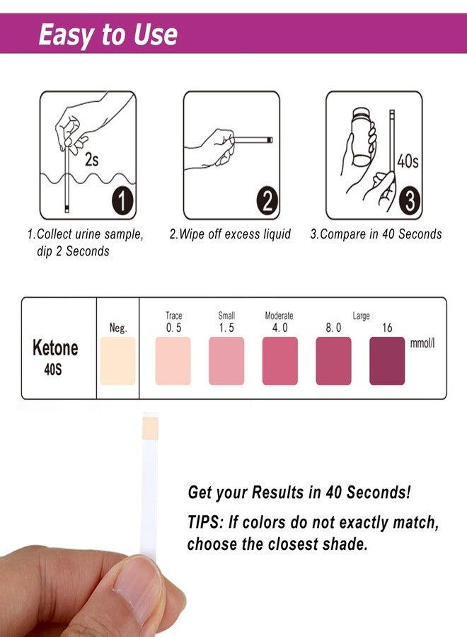 DOMICA Ketone Urine Test Strips 100 Ct for Daily Home Tracking - Keto Pee Sticks for Low-Carb, Atkins & Paleo Diet with 100 Cups - Clean & Fast Result - Image 4