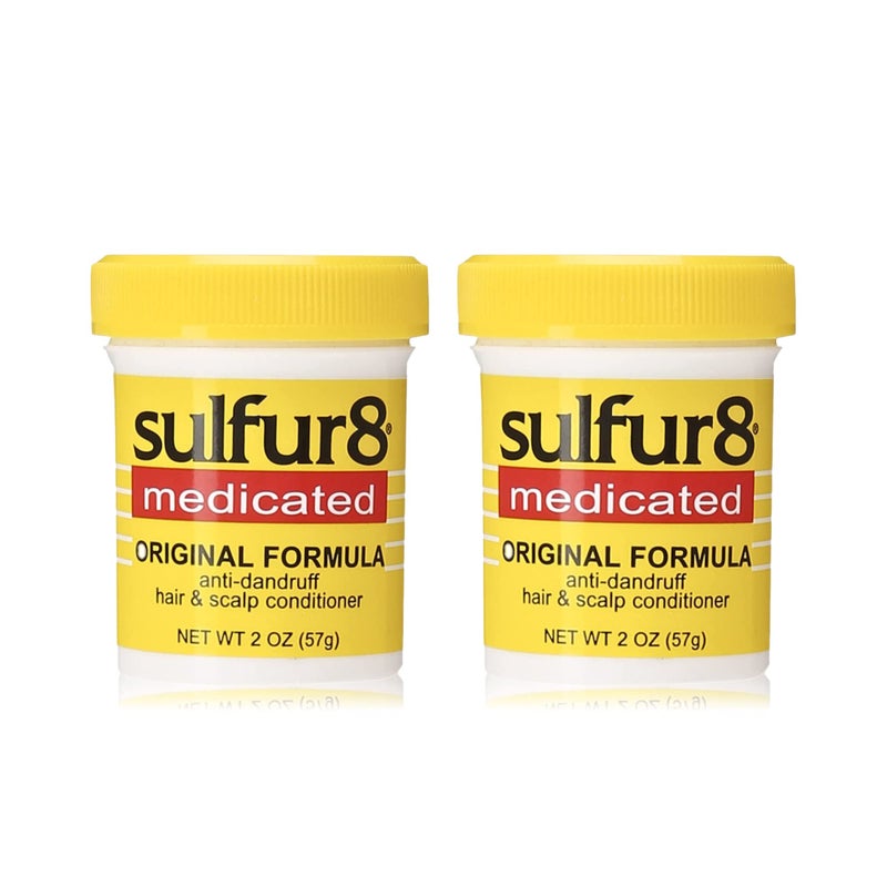 Sulfur 8 سلفور 8 تركيبة طبية أصلية بلسم للشعر وفروة الرأس مضاد للقشرة، 2 أونصة (عبوة من 2) - Image 1