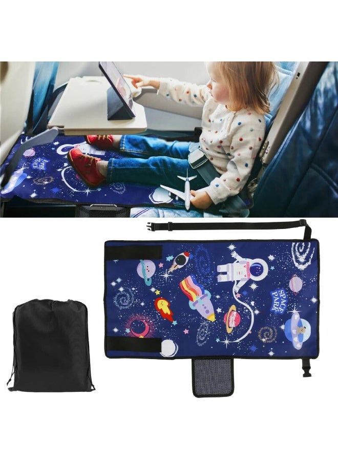 Chabeia Blue Baby Travel Airplane Bed for Toddler, Portable Airplane Seat Extender Pedals Bed, Footrest Hammock, Kids Travel Leg Rest Essentials - Image 1