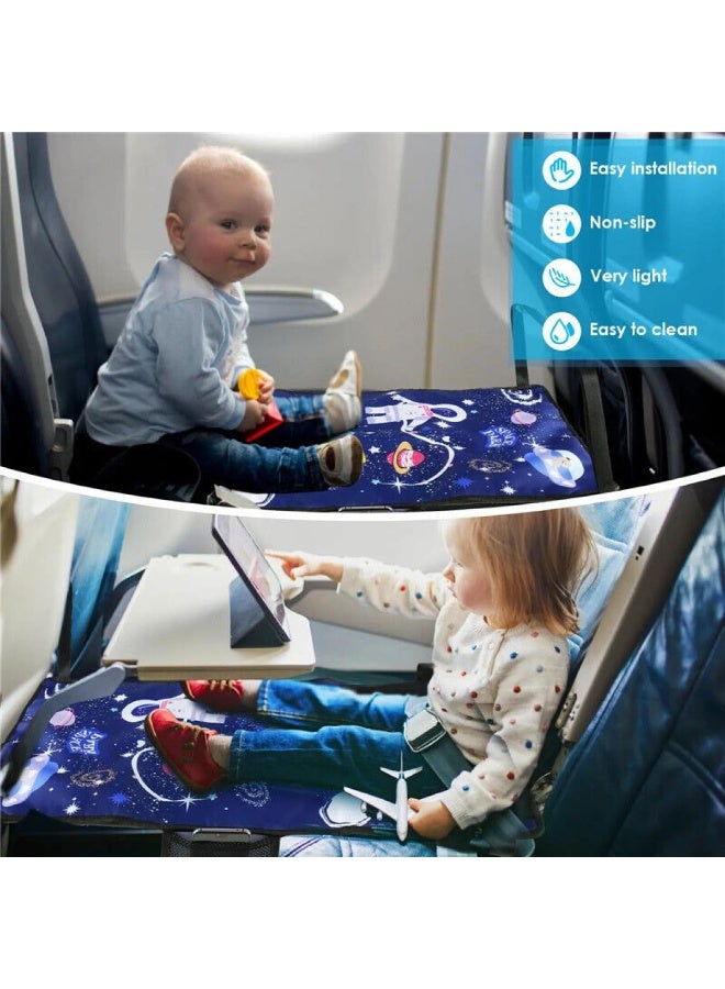 Chabeia Blue Baby Travel Airplane Bed for Toddler, Portable Airplane Seat Extender Pedals Bed, Footrest Hammock, Kids Travel Leg Rest Essentials - Image 2