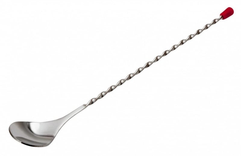 PAUL SONS 11.7Inch Stainless Steel Cocktail Spoon/Bar Spoon with Red Knob, Long Handle Twisted Mixing Spoon (Pack of 2Pc) - Image 2