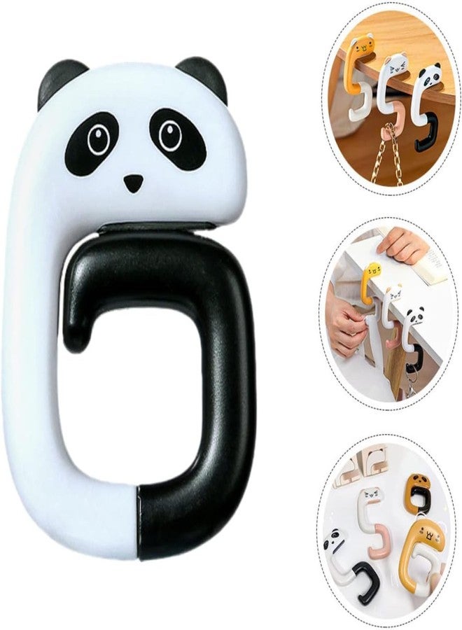 WinldMonmo Panda Handbag Hook Hanger, 2.95x1.96 inches, Portable Folding Table Hook for Desk, Under Table Bar, Purse Holder Handbag Accessory - Image 1