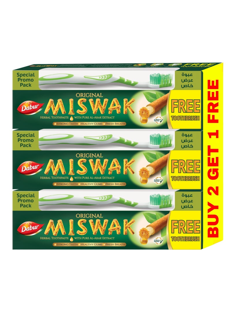 Dabur Original Miswak Toothpaste  And Toothbrush Value Pack - Image 1