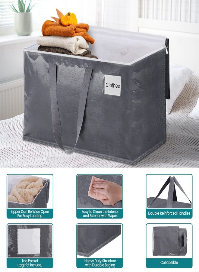 Fabspace Moving Bags Heavy Duty with Strong Zippers and Handles Collapsible Moving Supplies, Storage Totes for Packing & Moving Storing 125L 8Pack - Image 3