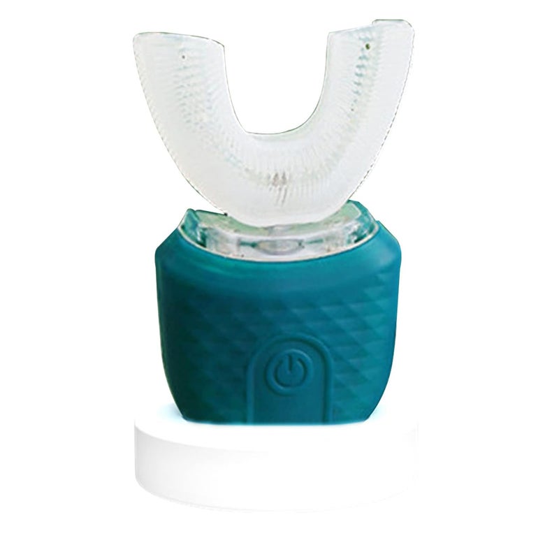 cheekyglo U Shaped Electric Toothbrush, U Shaped Ultrasonic Automatic Toothbrush for Adults 360°Whole Mouth Toothbrush Whitening Wireless Charging IPX7 Waterproof (Green) - Image 1