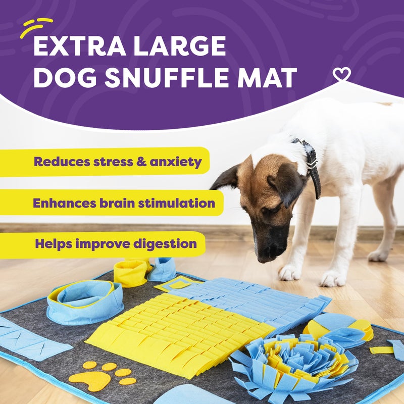 Hertzko Snuffle Mat for Dogs & Cats â€“ Includes Lick Mat & Spatula â€“ Dog Snuffle Toy, Puppy Enrichment Mat, Slow Feeder, Treat Dispenser, Boredom Relief, Pet Anxiety Aid - Image 2