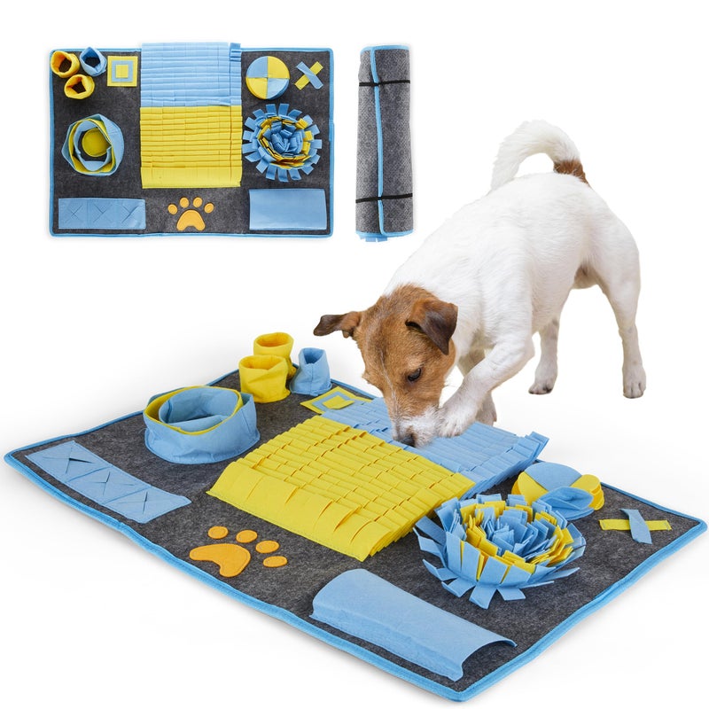 Hertzko Snuffle Mat for Dogs & Cats â€“ Includes Lick Mat & Spatula â€“ Dog Snuffle Toy, Puppy Enrichment Mat, Slow Feeder, Treat Dispenser, Boredom Relief, Pet Anxiety Aid - Image 1