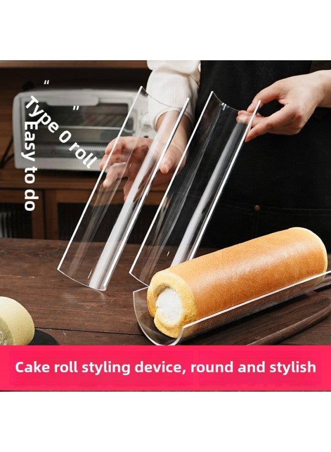 Cake Roll Shaping Artifact Mold Homemade Cake Roll Artifact Diy Mold Transparent Acrylic Baking Tool Mao-Specifications:About 9.5CM-Color:Transparent - Image 1