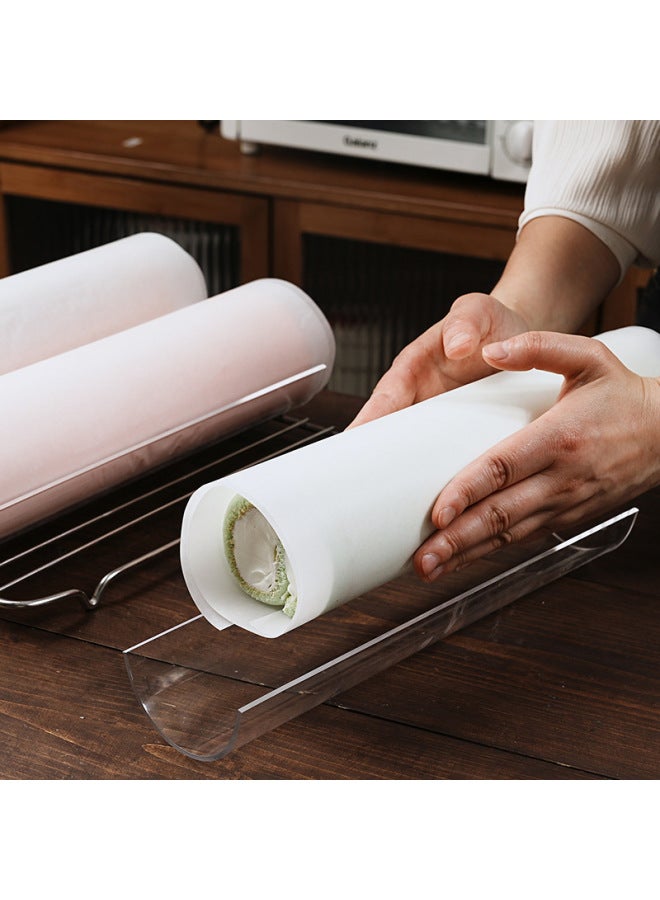 Cake Roll Shaping Artifact Mold Homemade Cake Roll Artifact Diy Mold Transparent Acrylic Baking Tool Mao-Specifications:About 9.5CM-Color:Transparent - Image 3