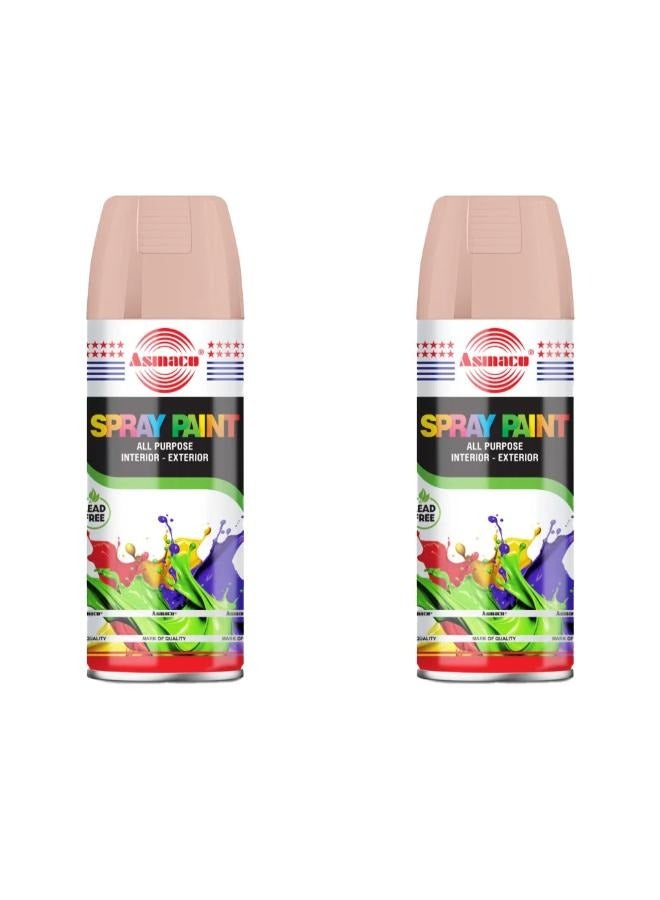 اسماكو طلاء بخاخ من اسماكو - وردي فاتح - 400 مل - مجموعة قطعتين