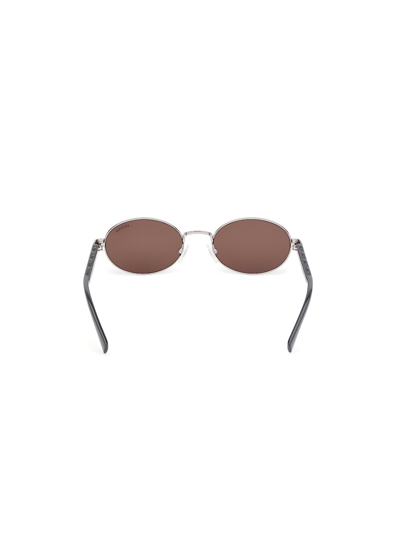 GUESS FULL RIM UNISEX OVAL GREY METAL SUNGLASSES - Image 4