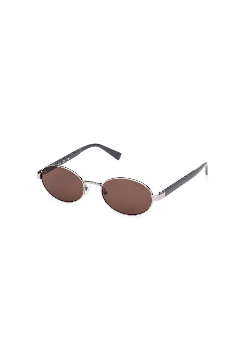 GUESS FULL RIM UNISEX OVAL GREY METAL SUNGLASSES - Image 1