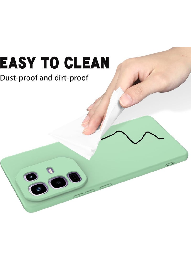 VKL Case Compatible with Infinix Note 50s 5G, Liquid Silicone Case with Microfiber Lining, Soft Rubber Gel TPU Anti-Fingerprint Shockproof Cover with Lanyard Strap (Green) - Image 5