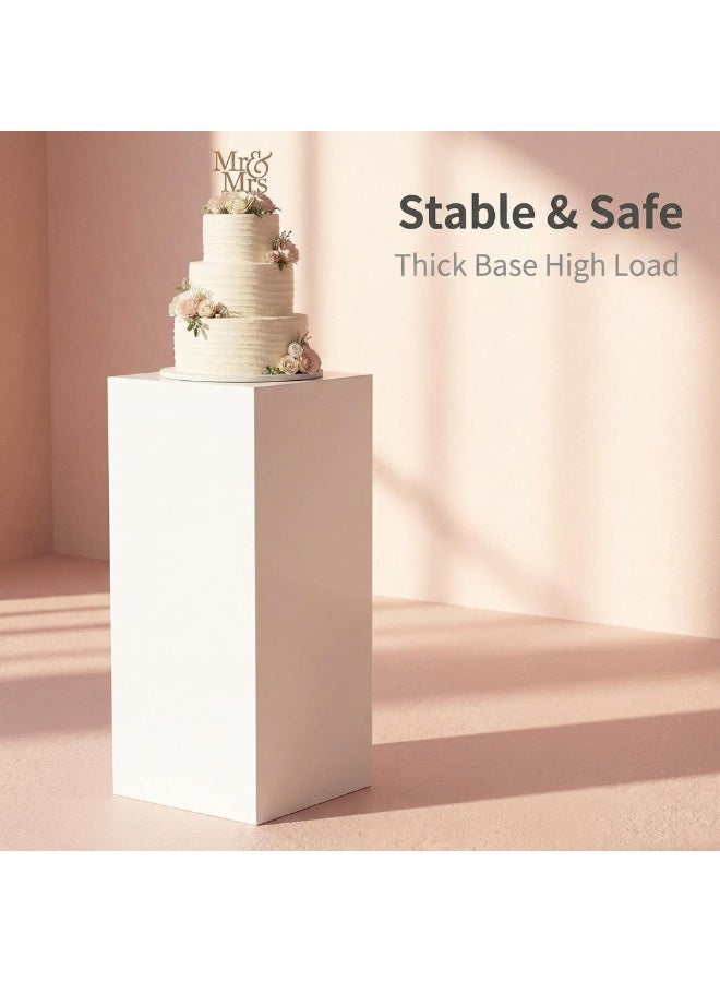 3Pcs Pedestal Stand Display, Metal Stands for Wedding Party Art Decor, Sturdy Pedestal Display Square Dessert Table - Image 4