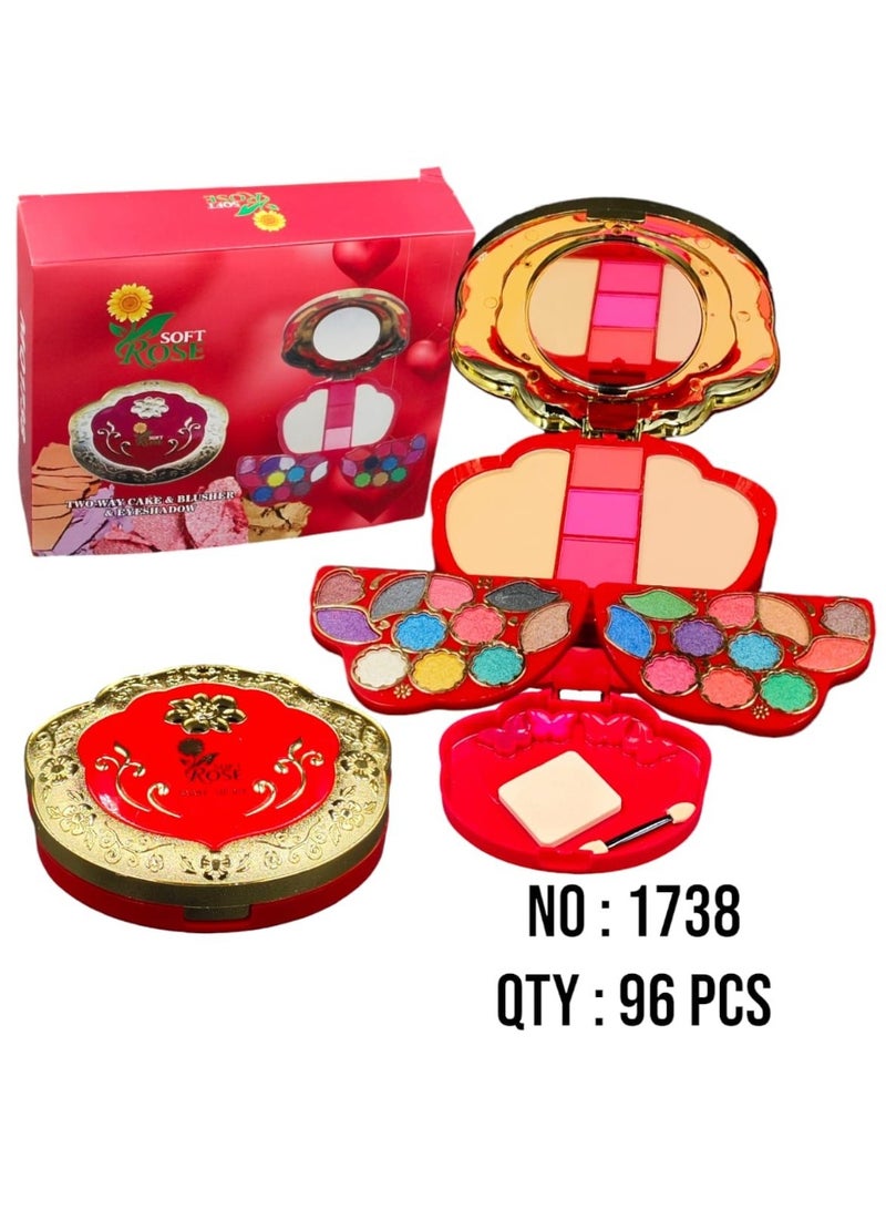 Soft multi-purpose red makeup set in one