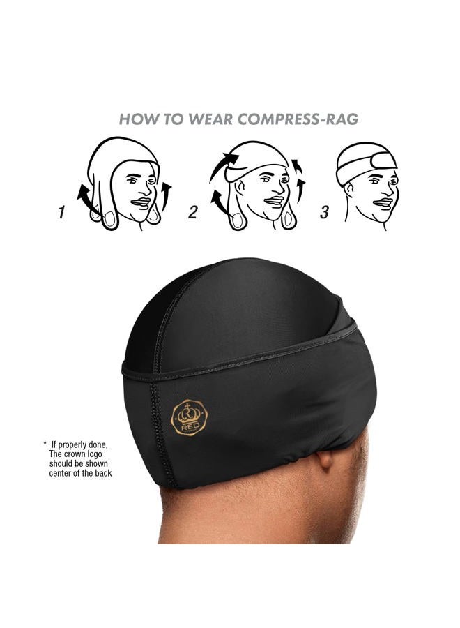 Red by Kiss Premium Bow Wow X Power Wave Durag, 360 Wave Compression Cap for Men & Women, Adjustable Hook-and-Loop Strap, Stylish & Durable, Ideal for Locs, Braids, Finger Waves (Spandex - Black) - Image 4