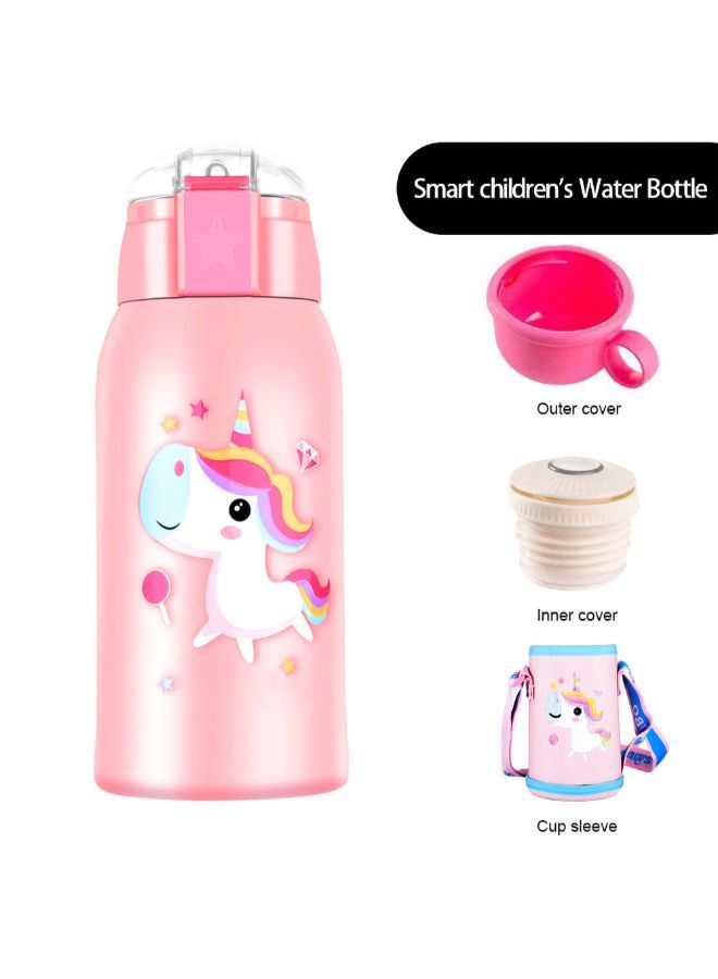 NIBEMINENT Vacuum Insulated Cartoon Animal Water Bottle Pink - Image 2