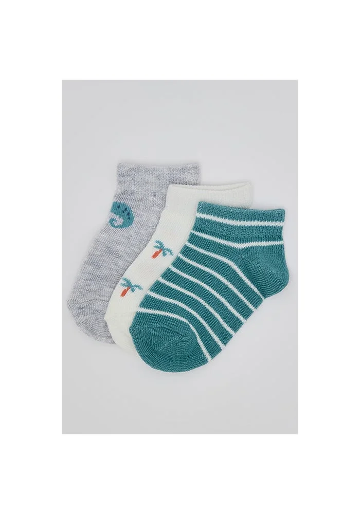 R&b 3 Pack Printed Ankle Socks