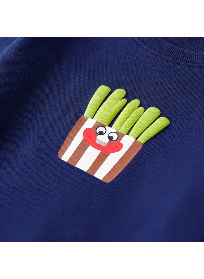 Mqdmini Boys' Sweatshirt, Children's Round Neck Top, Stylish And Trendy Clothing For Young Kids, French Toast Bluebell - Image 4