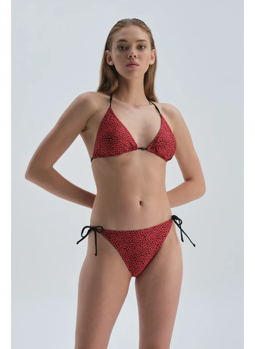 dagi Red Black Spaghetti Bikini Bottom