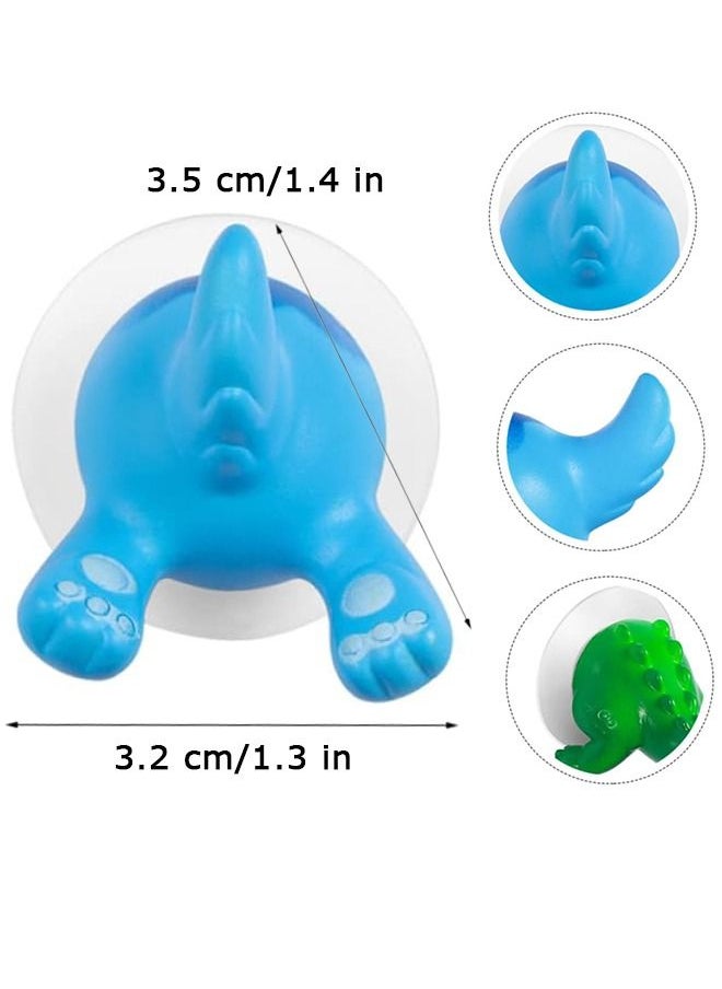 Generic 6Pcs Cartoon Animal Tail Sucker Hook Creative Suction Cup Hook Coat Hook Bathroom Hooks Robe Home Hooks Kitchen Hooks Shower Hooks Towel Hook Red Yellow Green Blue White Coffee  - Image 2