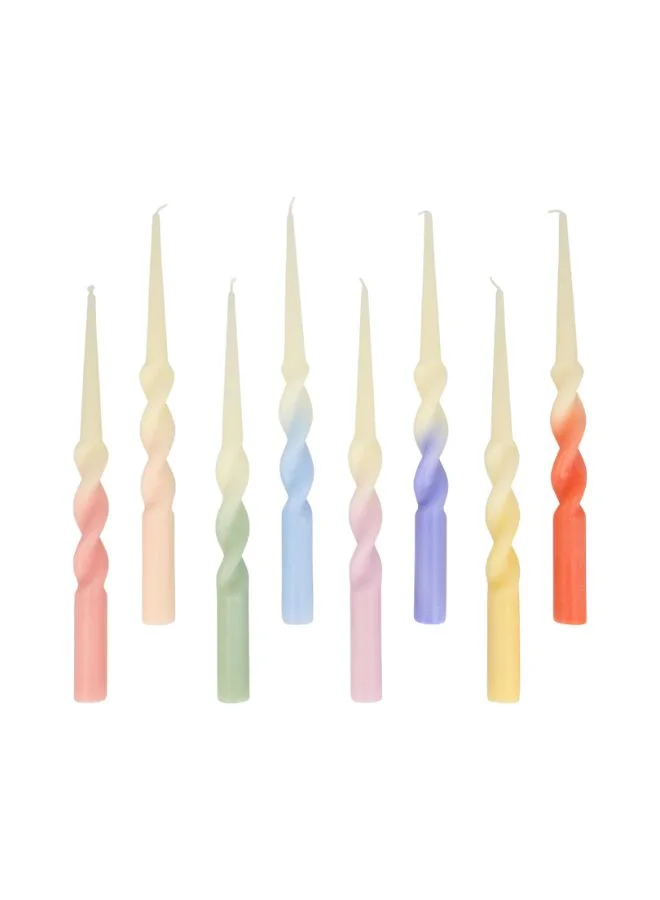 Meri Meri Rainbow Twisted Dipped Candles