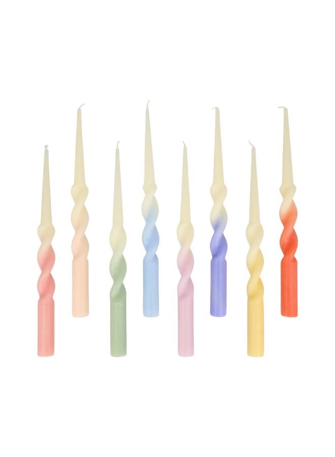 Meri Meri Rainbow Twisted Dipped Candles - Image 1
