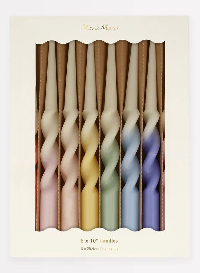 Meri Meri Rainbow Twisted Dipped Candles - Image 4