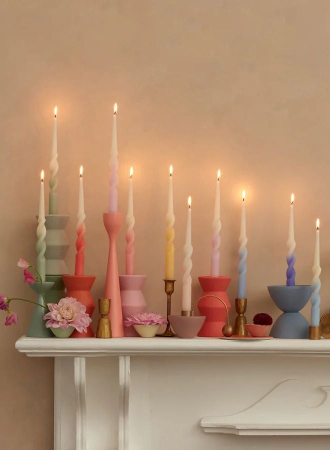 Meri Meri Rainbow Twisted Dipped Candles - Image 2
