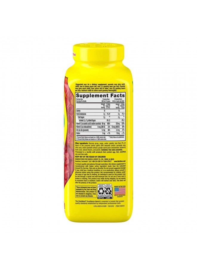 Vita L'il Critter Kids' Immune C Plus Zinc and Vitamin D (290 Count) - Image 3