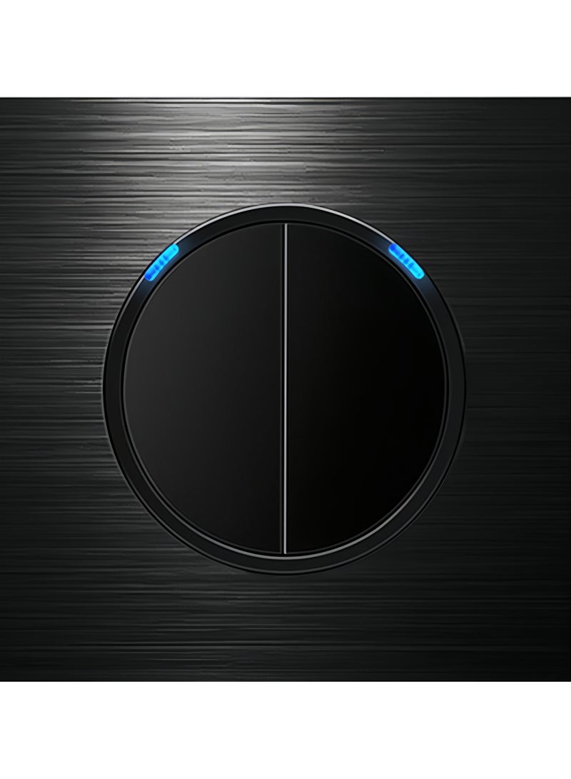 MEI JIA 16amp LED indicator light switch for wall,1 gang,2 gang, 3 gang, 4 gang, 2 way resit switch, Silver Brushed, Black Brushed aluminum alloy panel Modern Power switch - Image 4