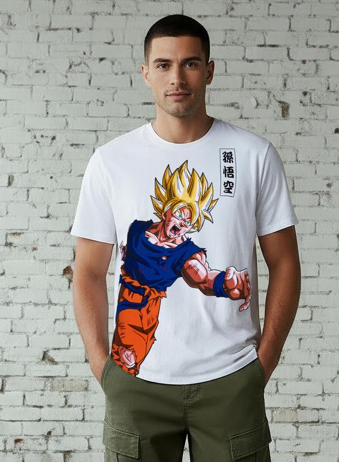SP Characters Men Regular Fit Crew Neck Short Sleeves Goku Dragon Ball Print T-shirt - Image 1