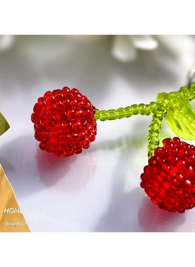 Cute Beaded Phone Charms Phone Charm Cute Cell Strap Charms Bead for String Accessories Beaded Wrist Lanyard Mobile Wristlet Chain Aesthetic Kawaii Bag Keychain Camera Pendants Decor  - Image 2