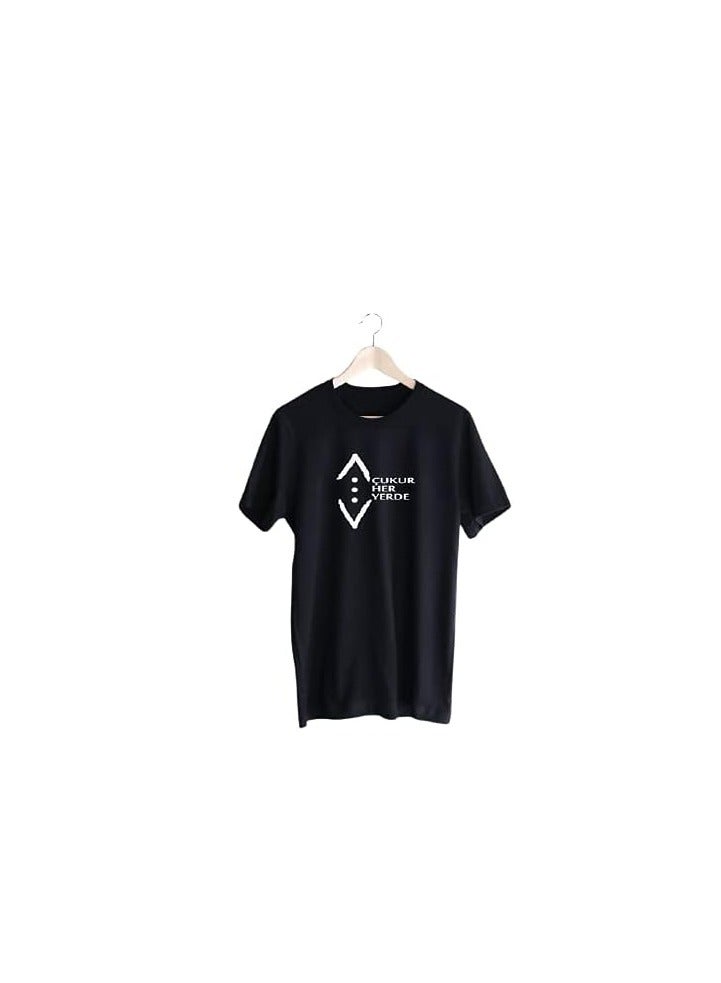Unisex Black 100% Cotton T-Shirt with cukur Print from bandaat  - Image 1