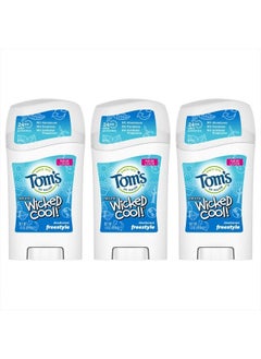 Tom's of Maine Aluminum-Free Wicked Cool! Natural Deodorant for Kids, Freestyle, 1.6 oz. 3-Pack (Packaging May Vary)  - Image 1
